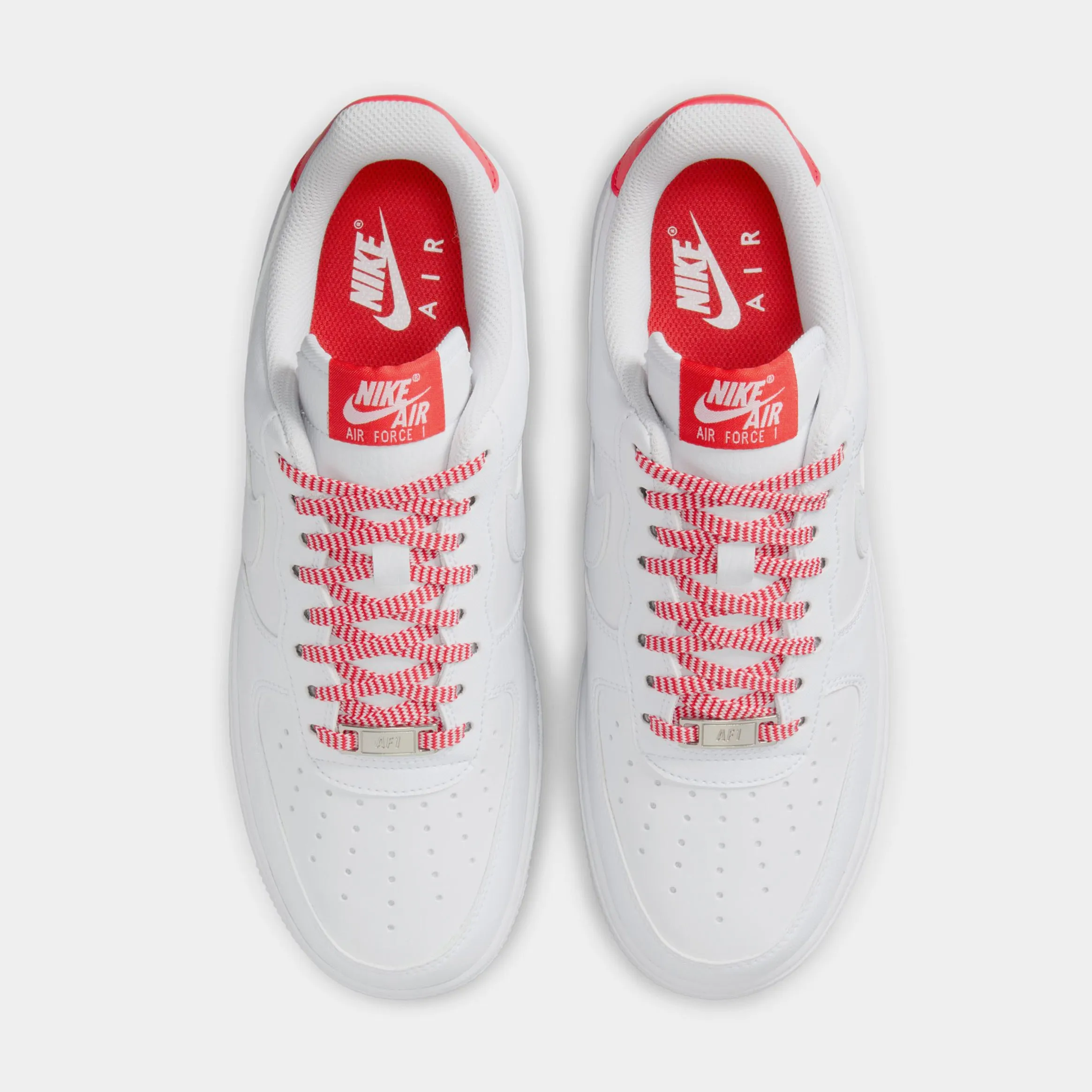 Air Force 1 Womens Lifestyle Shoes (White/Pink Foam/Metallic Silver/Light Crimson)