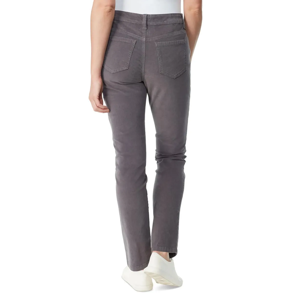 Amanda Womens Slimming High Rise Straight Leg Pants