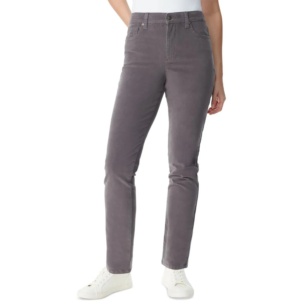 Amanda Womens Slimming High Rise Straight Leg Pants