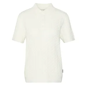 Barbour Womens Hartland Knitted Polo Jumper Cloud