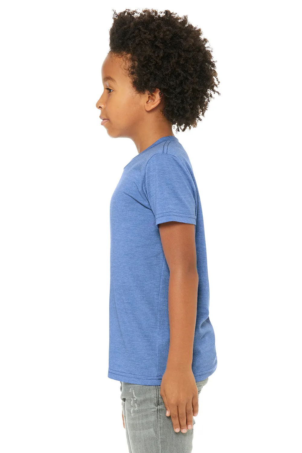 Bella   Canvas Youth Jersey Short Sleeve Crewneck T-Shirt - Heather Columbia Blue