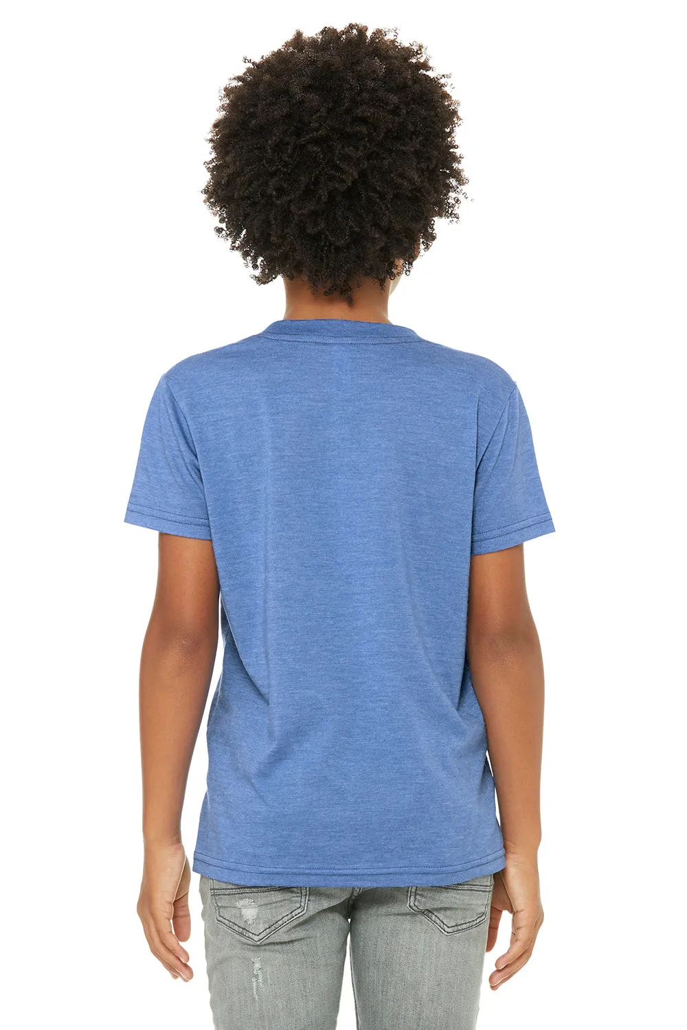 Bella   Canvas Youth Jersey Short Sleeve Crewneck T-Shirt - Heather Columbia Blue