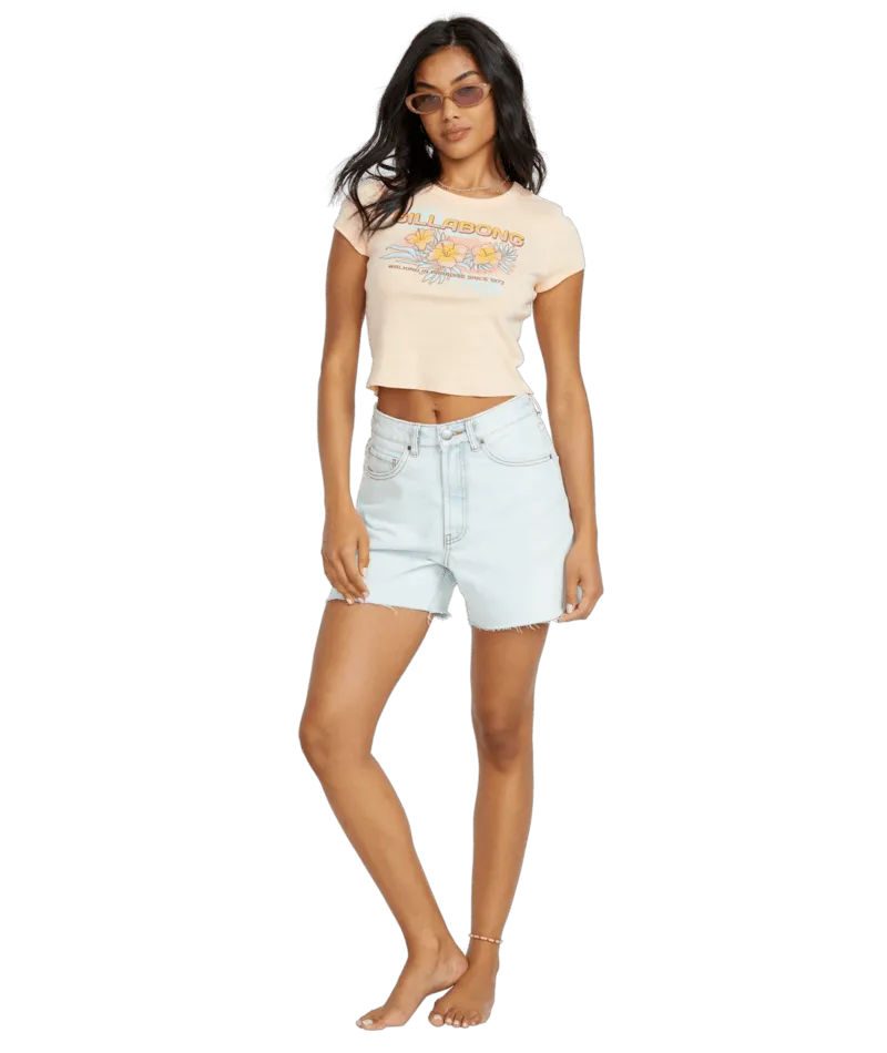 Billabong When The Night Tee-Soft Peach