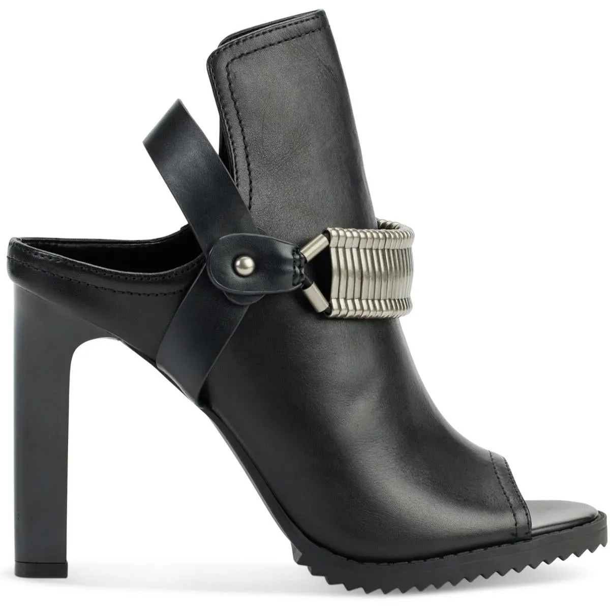 BINA PEEP Womens Leather Slingback Sandals