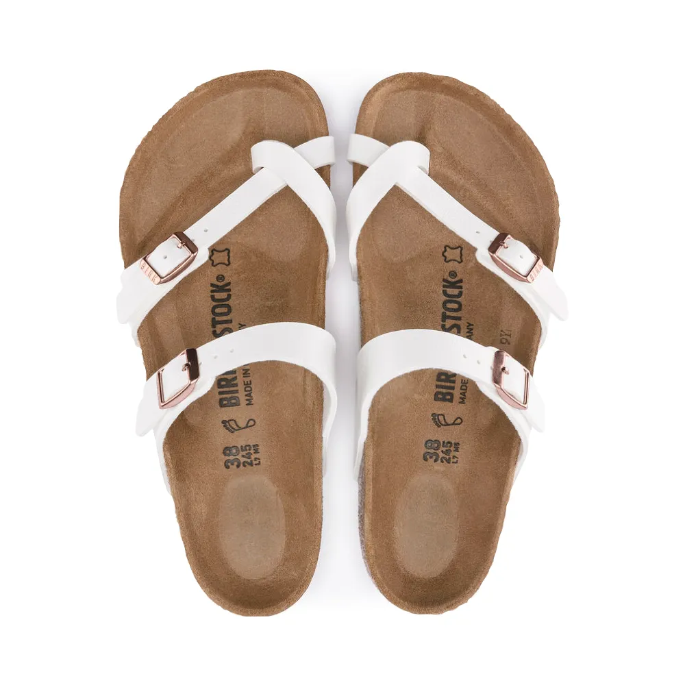 Birkenstock Women's Mayari Birko-Flor Toe Loop Sandal in White
