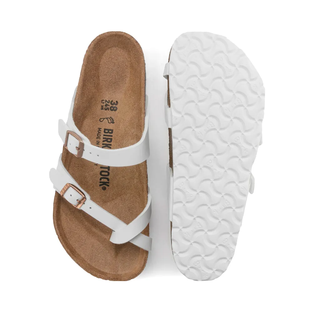 Birkenstock Women's Mayari Birko-Flor Toe Loop Sandal in White