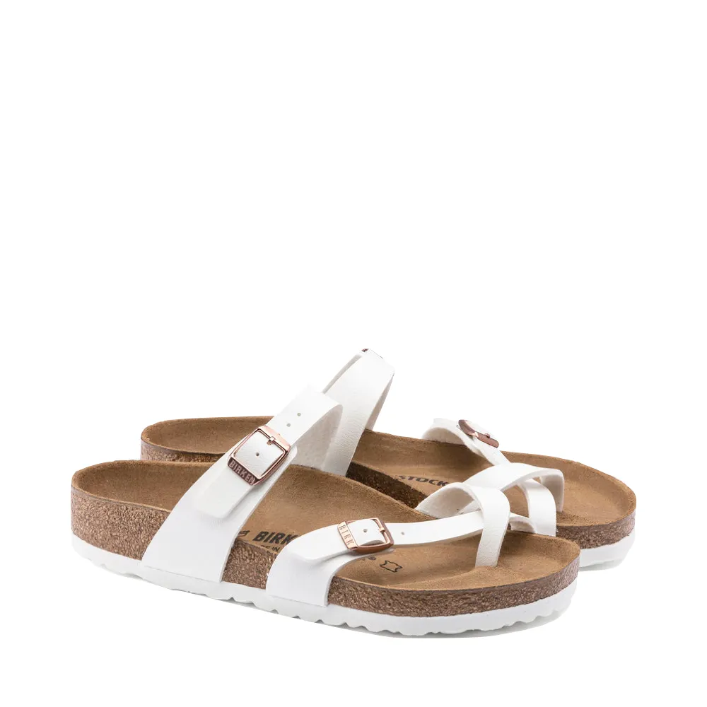 Birkenstock Women's Mayari Birko-Flor Toe Loop Sandal in White