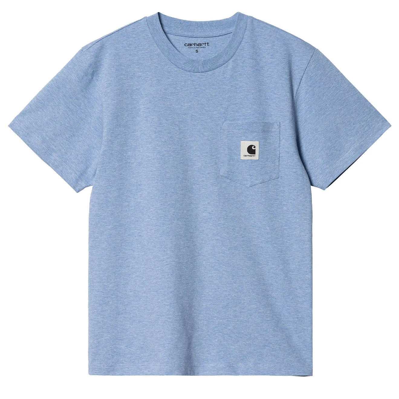 Carhartt WIP Womens S/S Pocket T-Shirt Piscine Heather