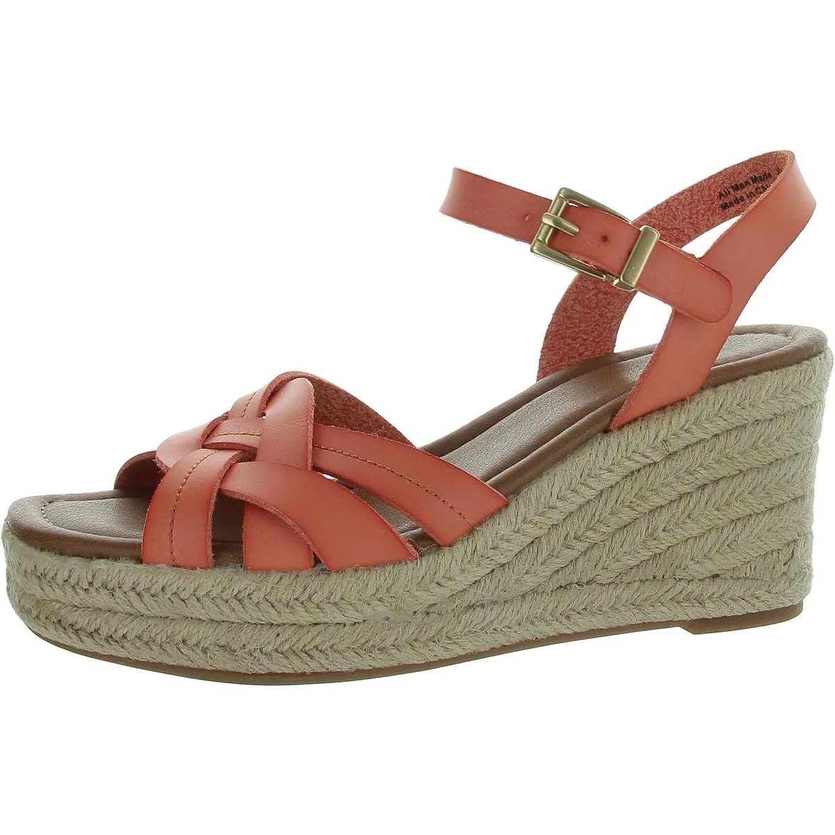 Cerres Womens Faux Leather Platform Slingback Sandals