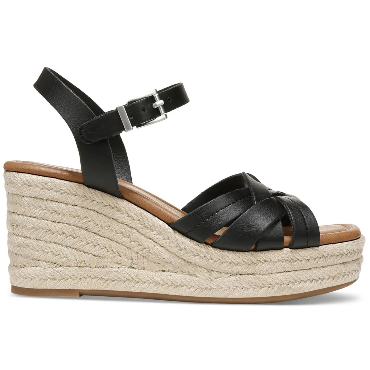 Cerres Womens Faux Leather Platform Slingback Sandals