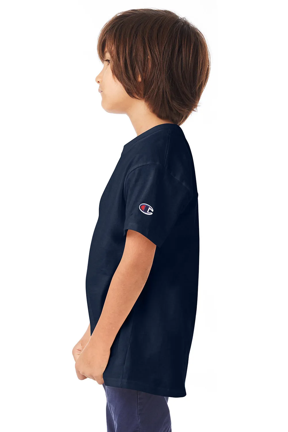 Champion Youth Short Sleeve Crewneck T-Shirt - Navy Blue