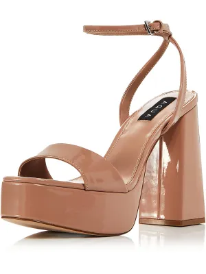 Cher Womens Patent Dressy Platform Sandals