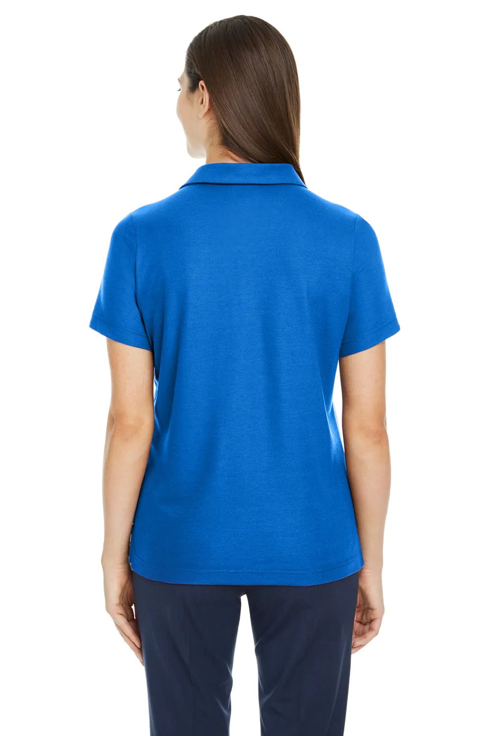 Core 365 Womens Fusion ChromaSoft Performance Moisture Wicking Pique Short Sleeve Polo Shirt - True Royal Blue