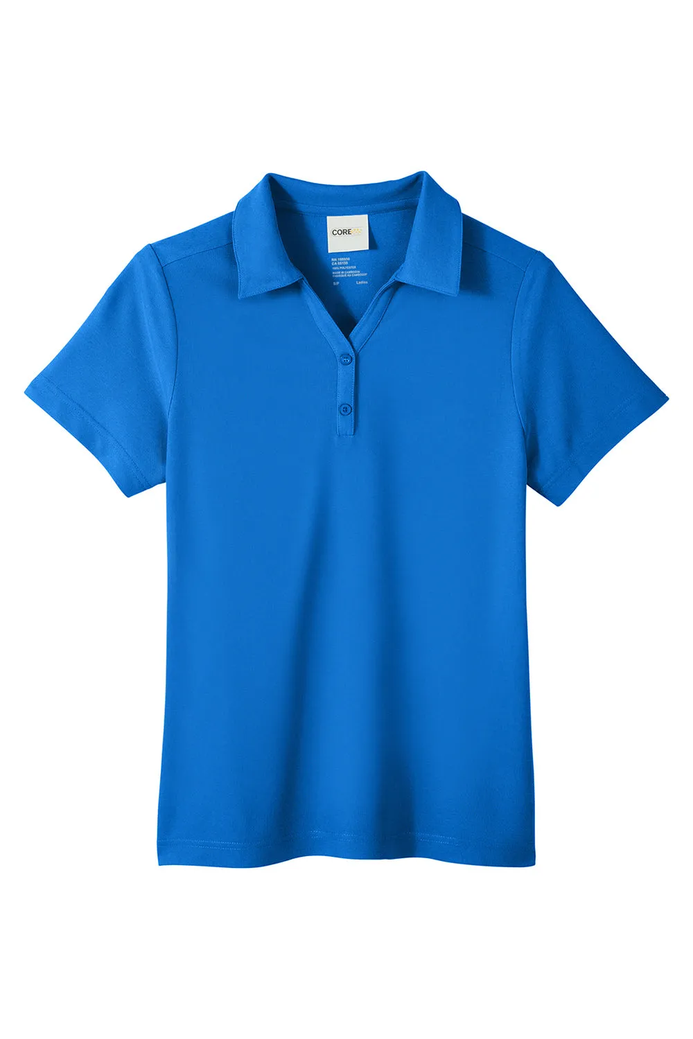 Core 365 Womens Fusion ChromaSoft Performance Moisture Wicking Pique Short Sleeve Polo Shirt - True Royal Blue
