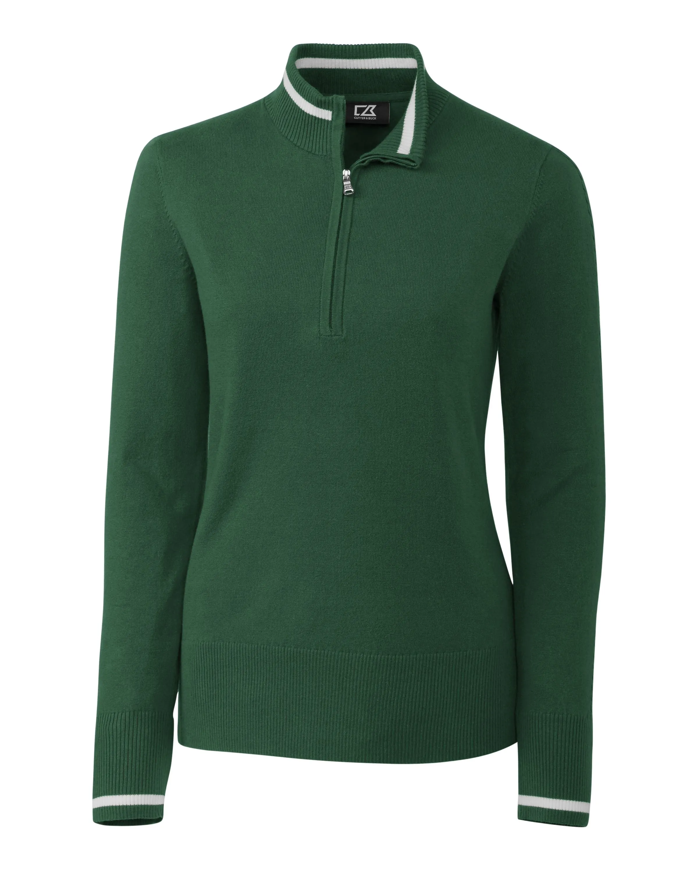 Cutter & Buck Womens Lakemont Tipped Half-Zip Sweater