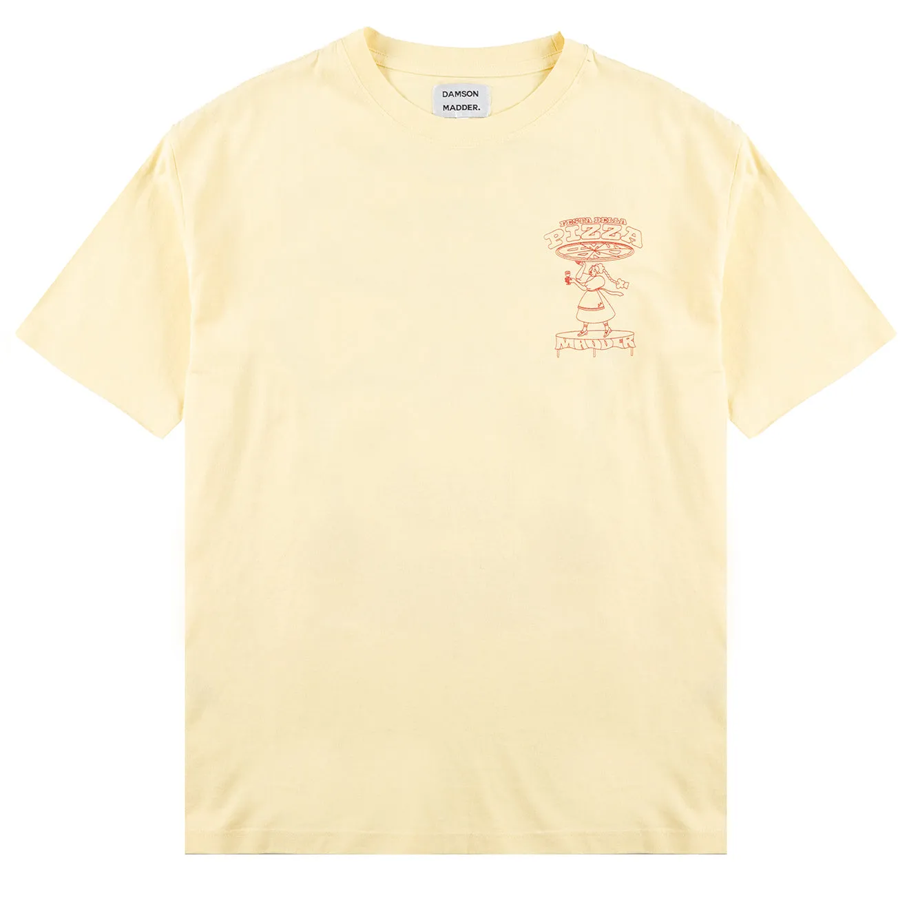 Damson Madder Pizza Party Boyfriend Tee Yellow