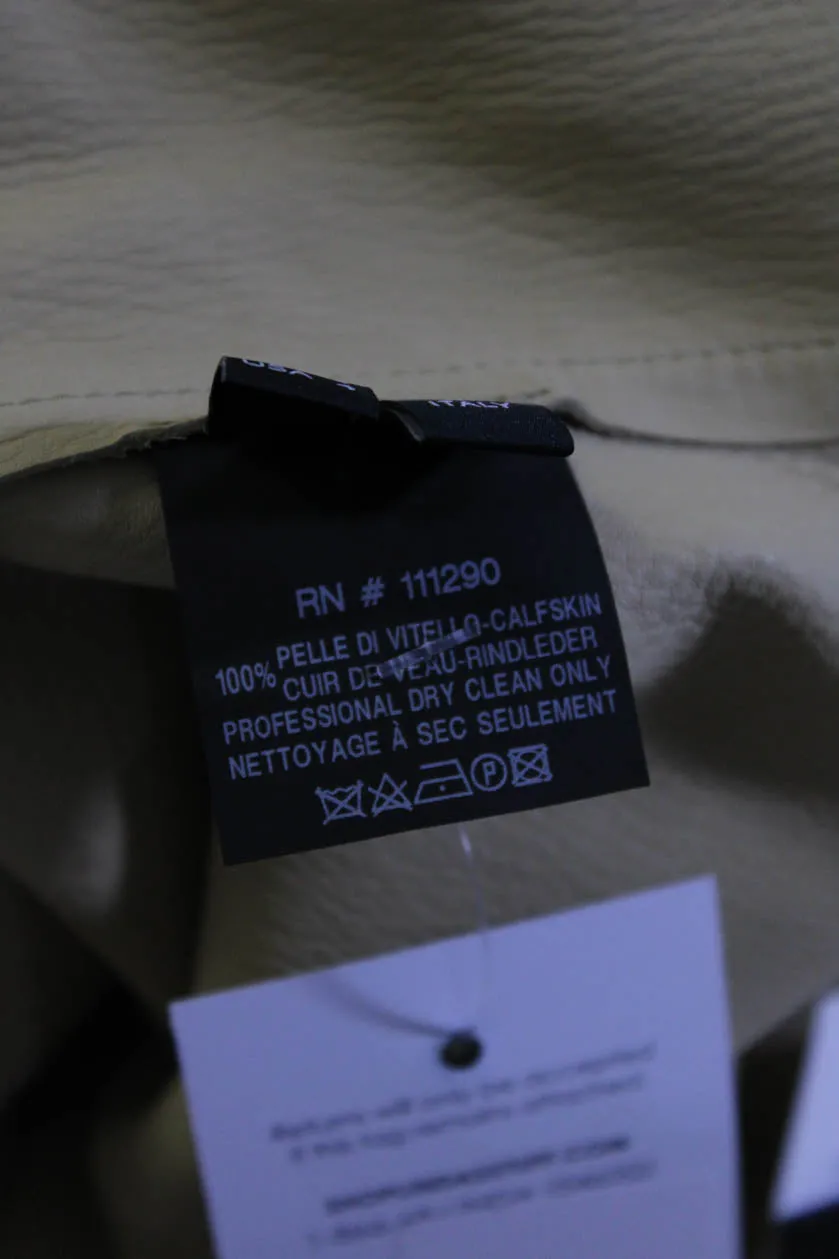Derek Lam Womens Suede Belted Wrap Coat Ginger Beige