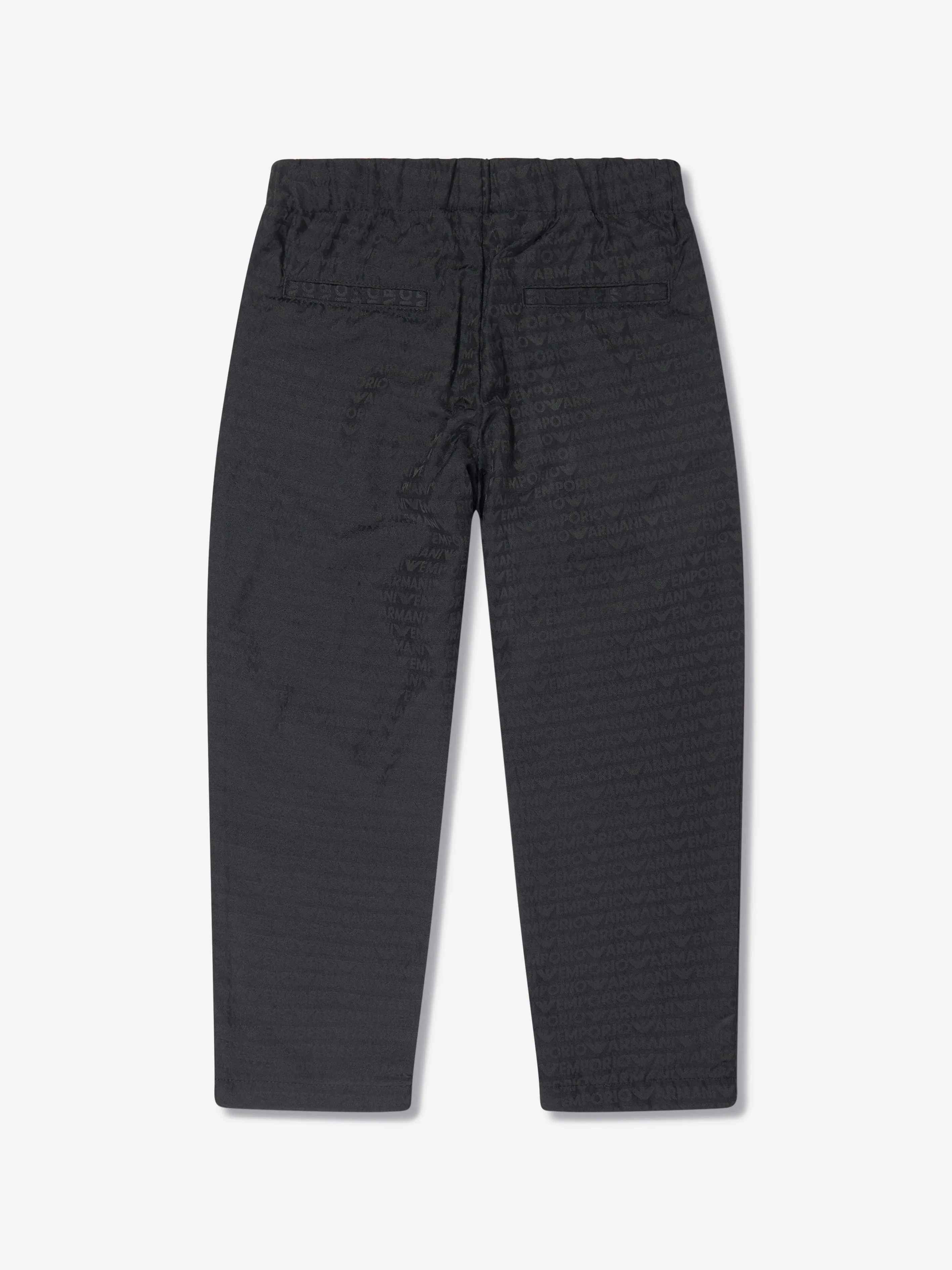 Emporio Armani Boys Branded Trousers in Navy