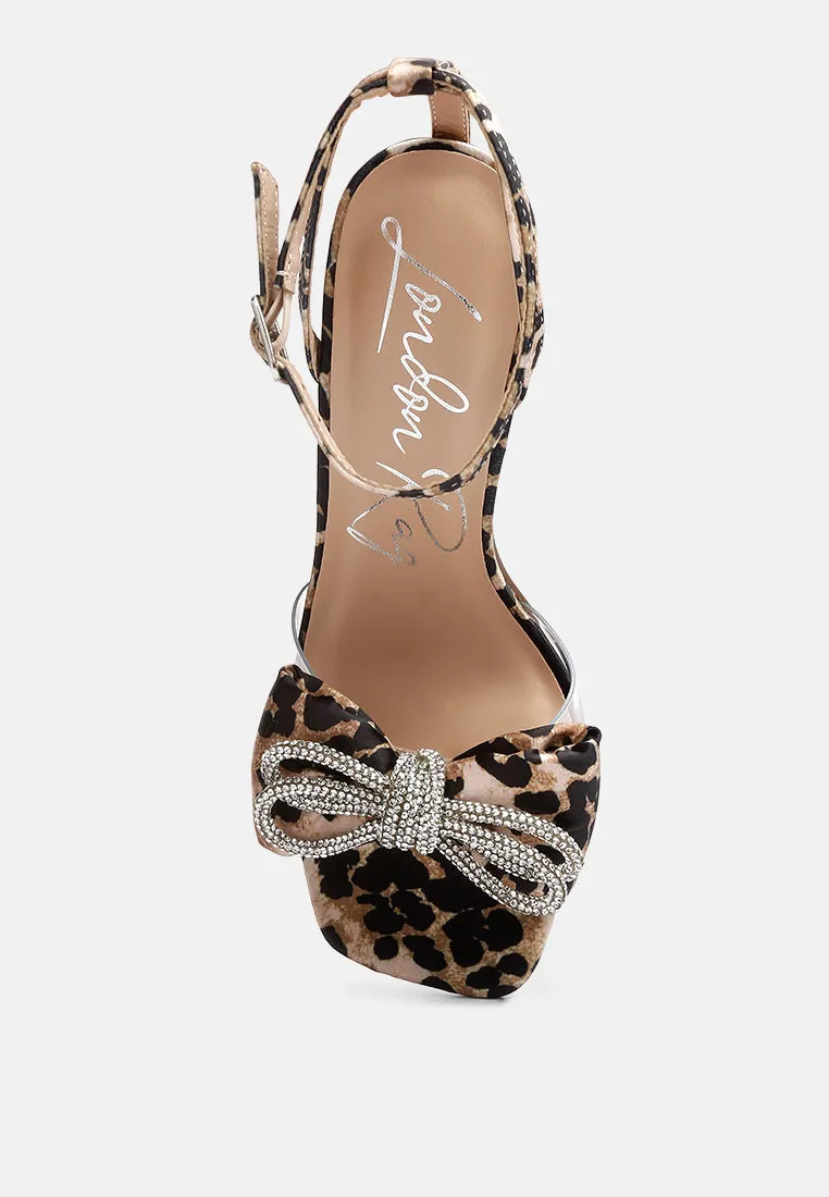 etherium bow with heeled sandals