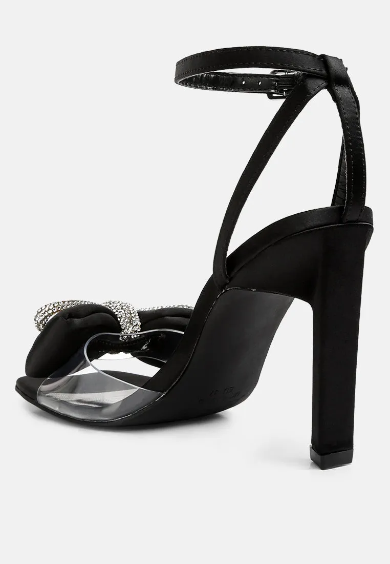 etherium bow with heeled sandals