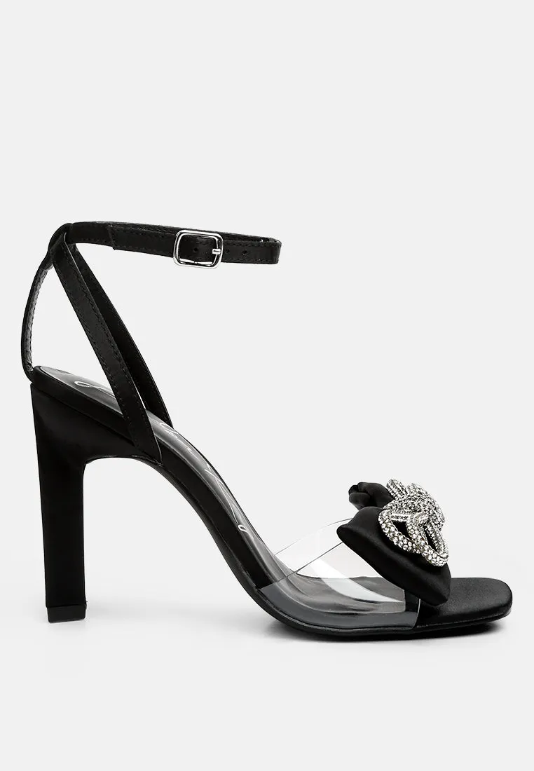 etherium bow with heeled sandals