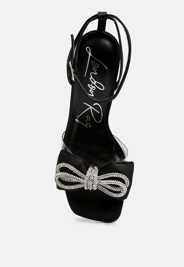 etherium bow with heeled sandals