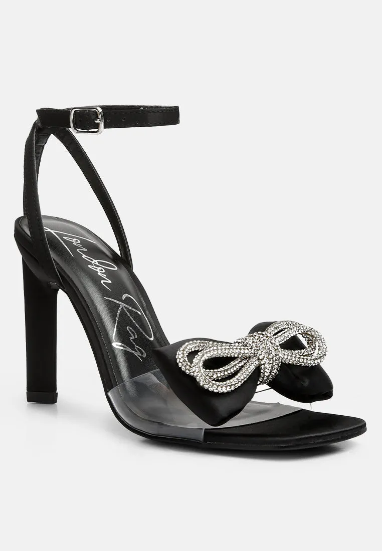 etherium bow with heeled sandals