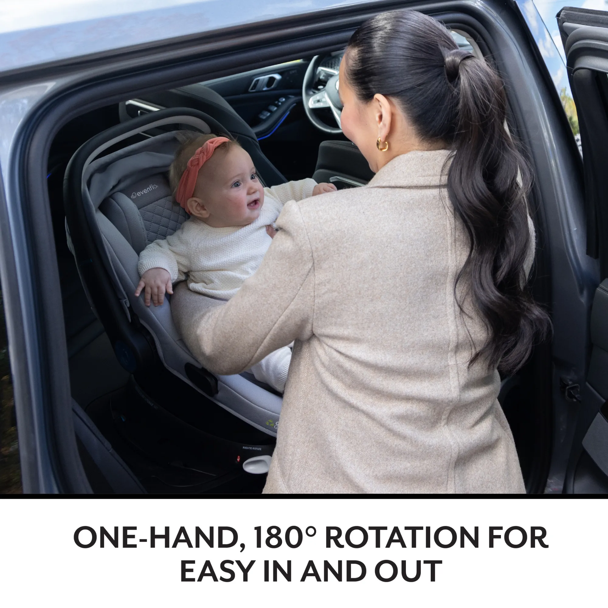 EVENFLO Intuity   Travel System with Revolve180 LiteMax NXT Rotational Infant Car Seat & Sensor Sooth - Dubhan Black