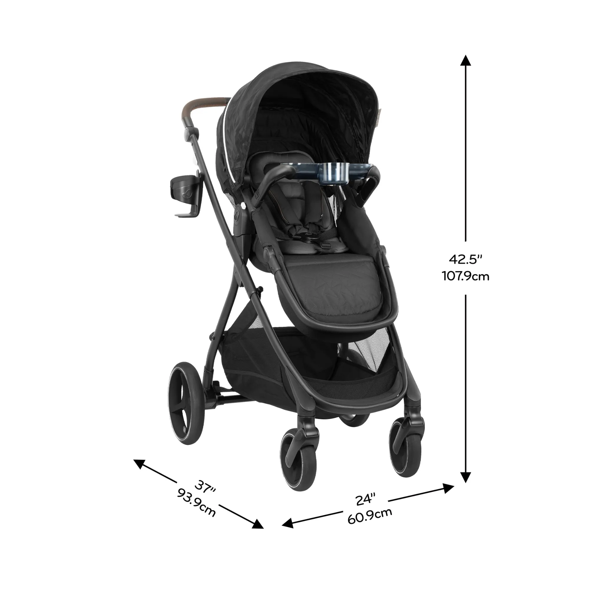 EVENFLO Intuity   Travel System with Revolve180 LiteMax NXT Rotational Infant Car Seat & Sensor Sooth - Dubhan Black