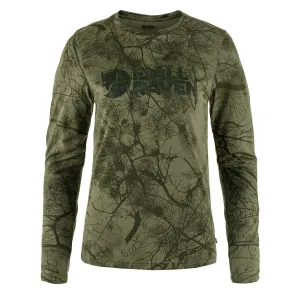 Fjallraven Womens Varmland Wool LS Green Camo