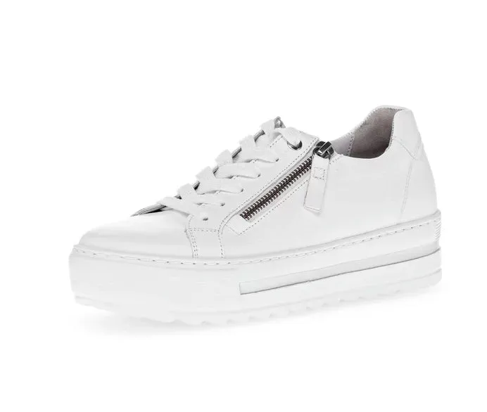 Gabor Comfort Wide Fit White Trainer