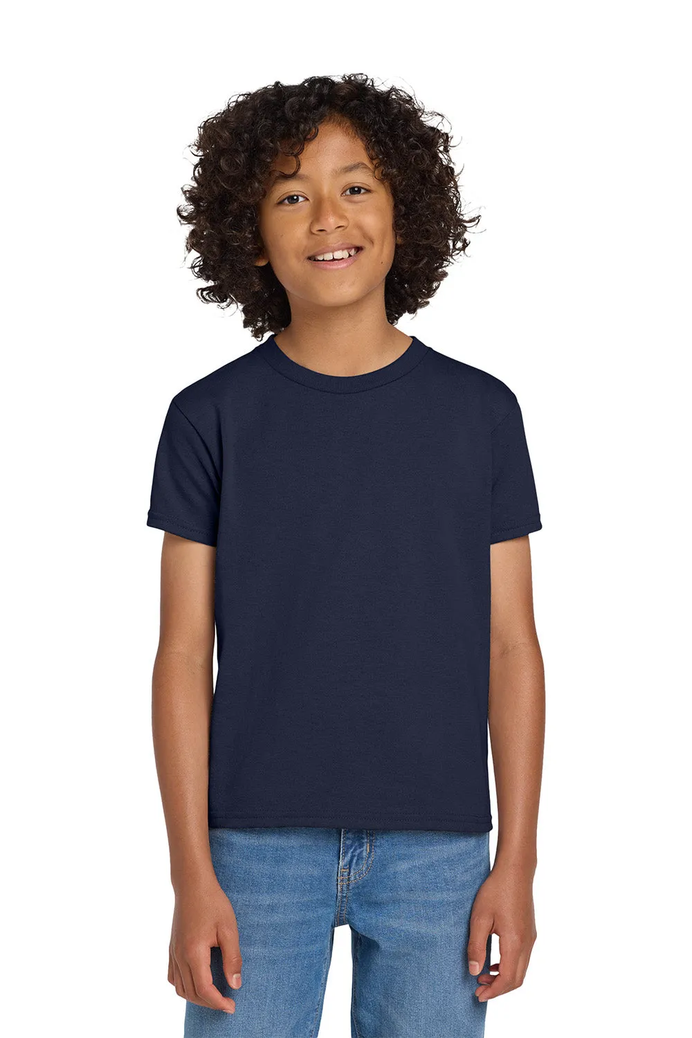 Gildan Youth DryBlend Moisture Wicking Short Sleeve Crewneck T-Shirt - Navy Blue