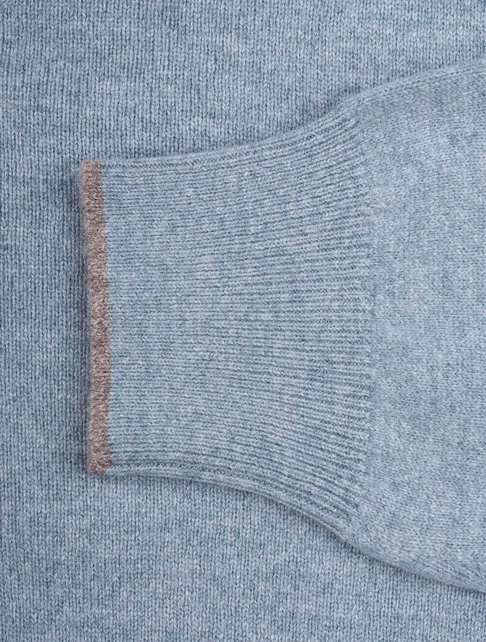 Half Zip Wool & Cashmere Blue