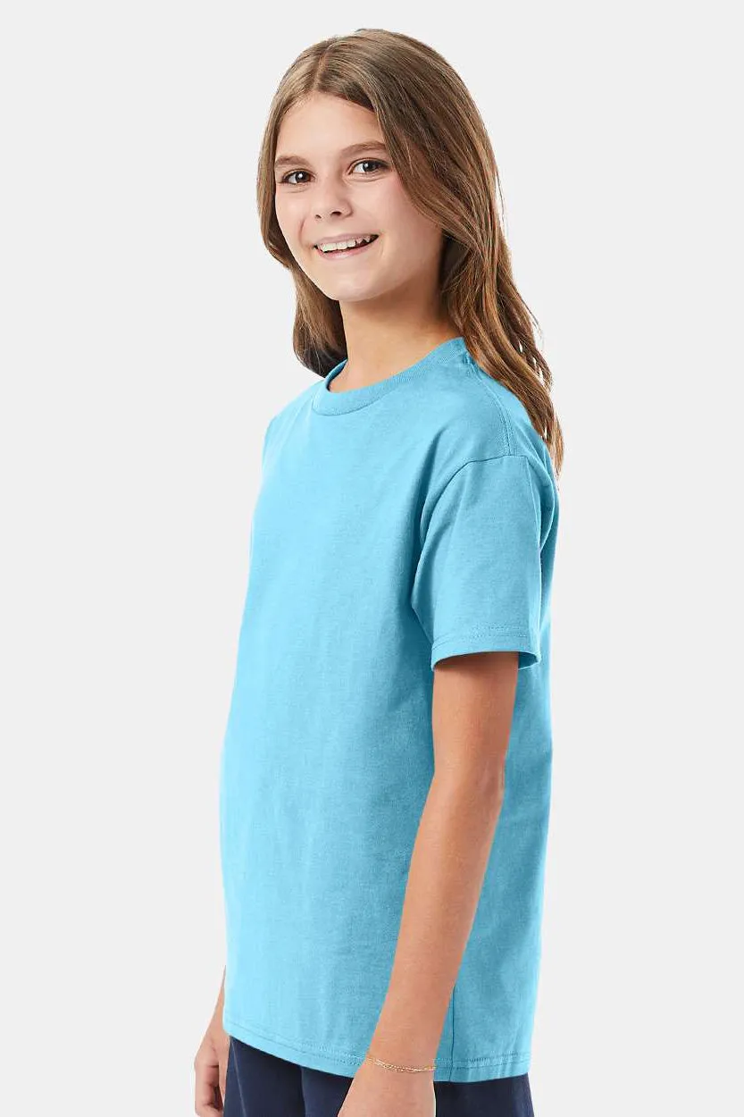 Hanes Youth ComfortSoft Short Sleeve Crewneck T-Shirt - Blue Horizon