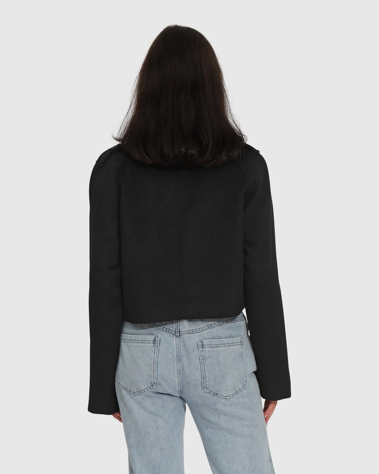 High For This Wool Blend Coat - Black