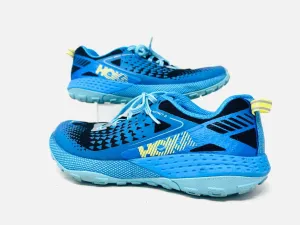 Hoka Size 6.5 Blue/Black Lace-Up Mesh Shoes Sneakers
