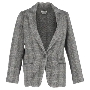 Isabel Marant Etoile Charly Herringbone Blazer in Grey Wool
