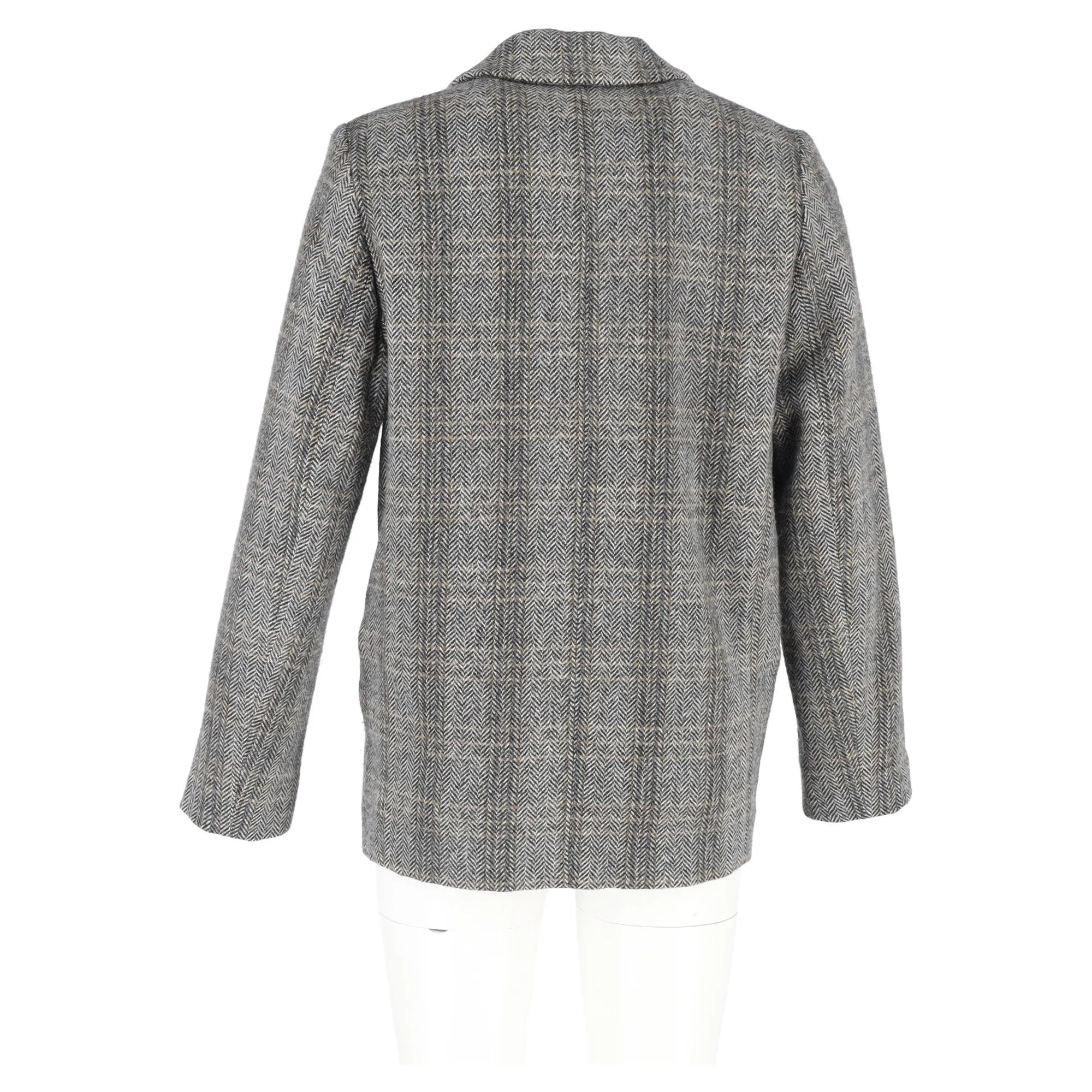 Isabel Marant Etoile Charly Herringbone Blazer in Grey Wool