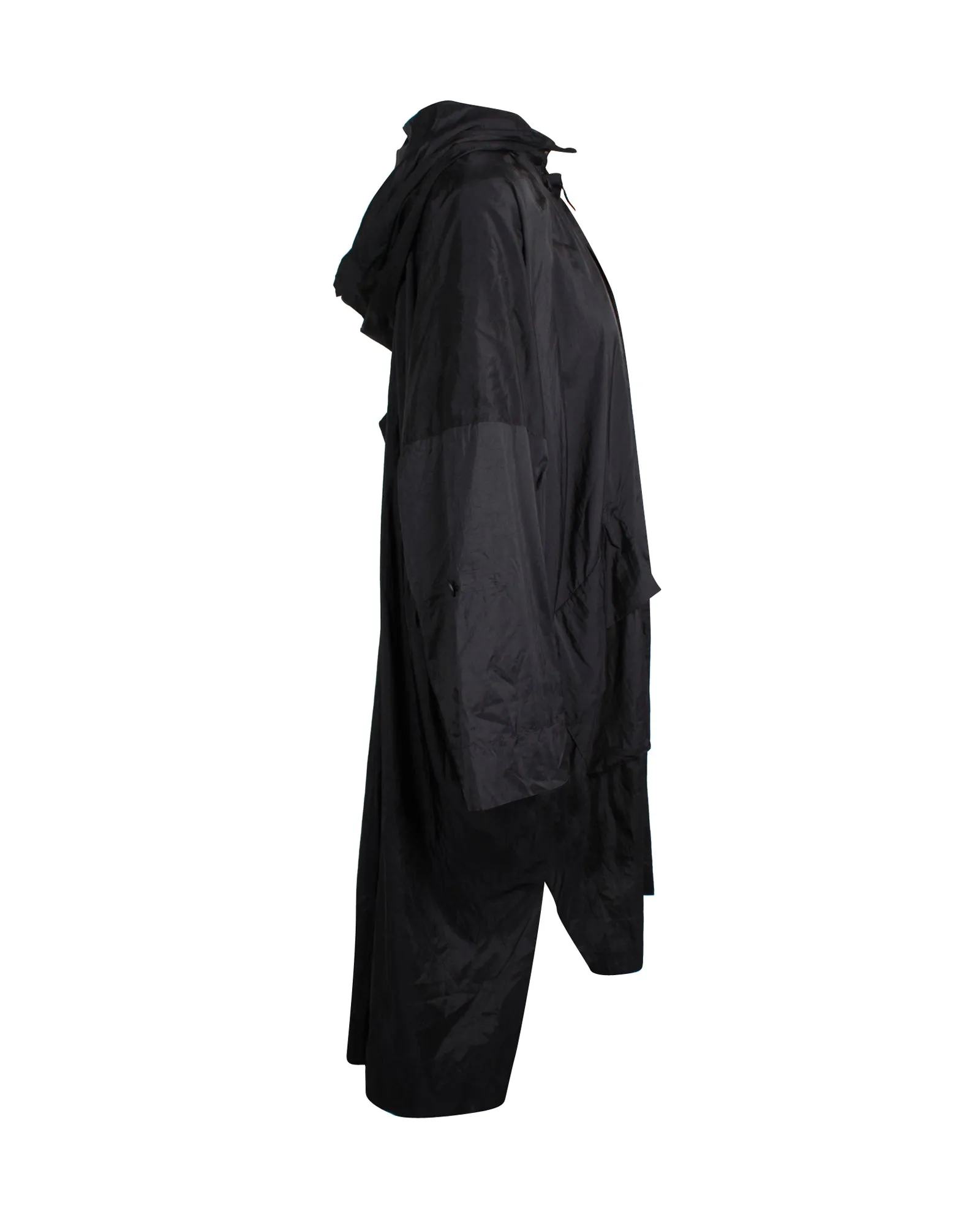 Issey Miyake Travel Raincoat in Black Nylon
