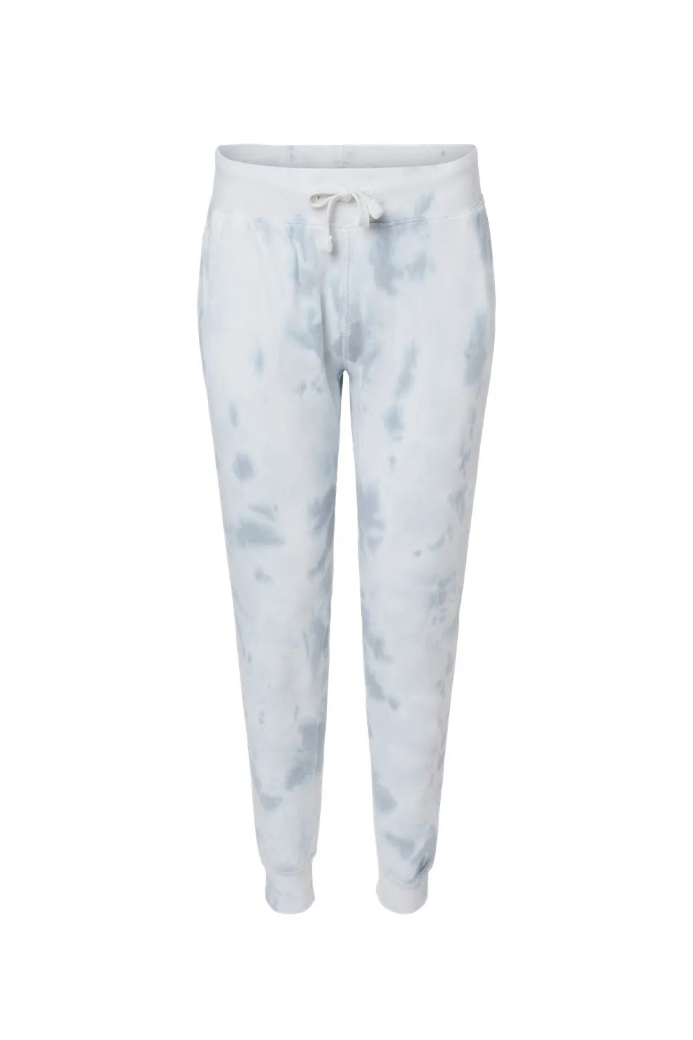 J America Mens Tie-Dye Fleece Jogger Sweatpants w/ Pockets - Grey