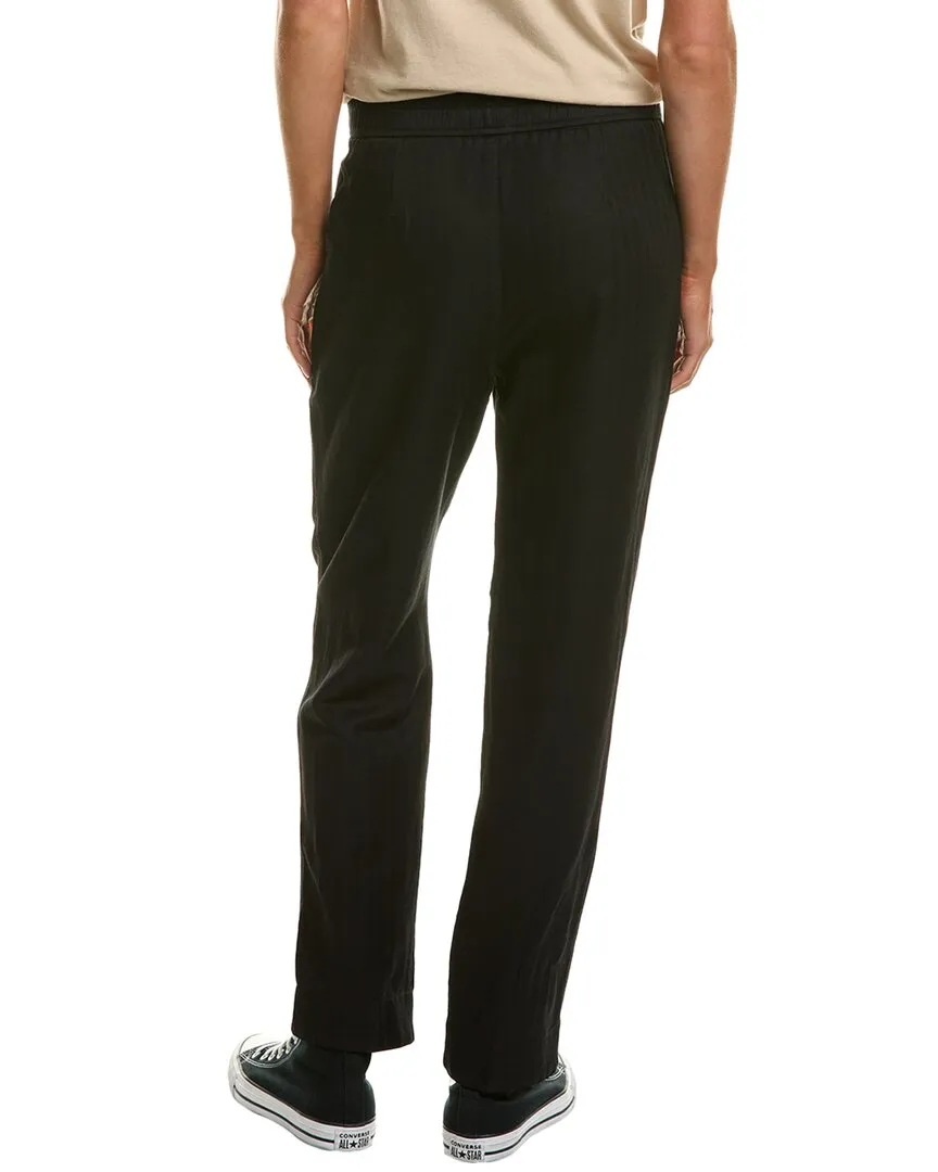 James Perse Double Pleat Linen-Blend Trouser