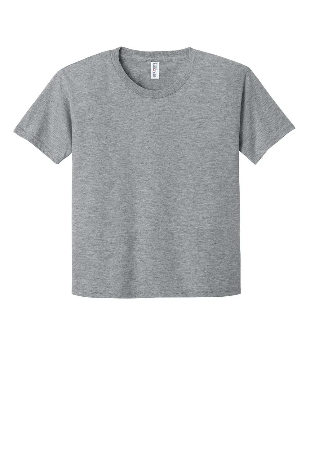 Jerzees Youth Ultimate Short Sleeve Crewneck T-Shirt - Heather Grey