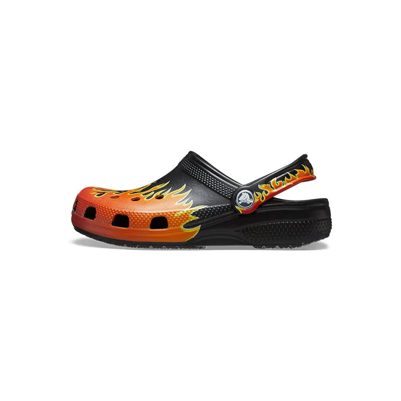 Kid's Preschool Classic Print Clog Flames