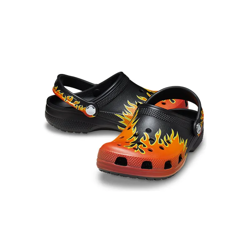 Kid's Preschool Classic Print Clog Flames