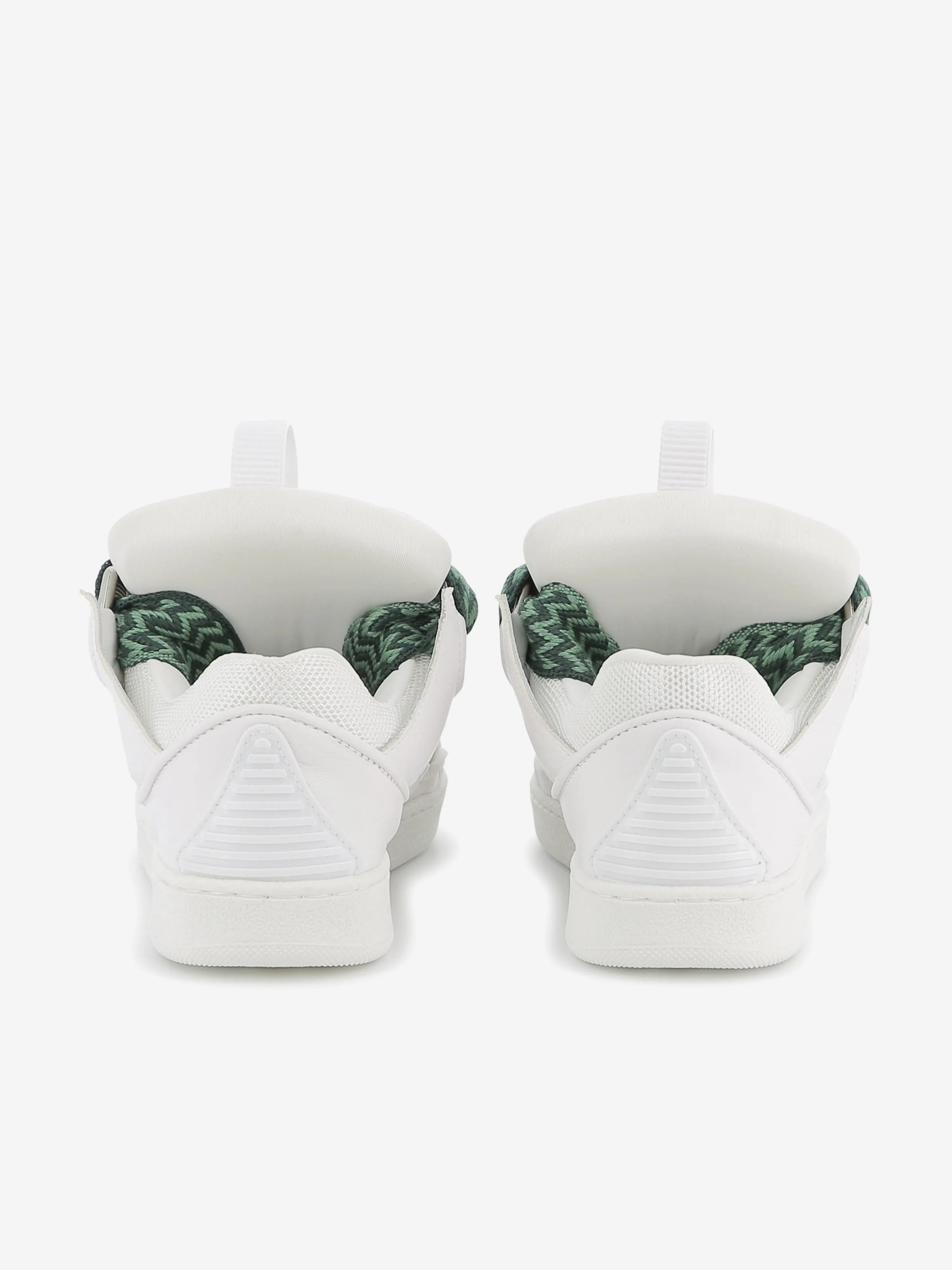 Lanvin Kids Leather Curb Trainers in White