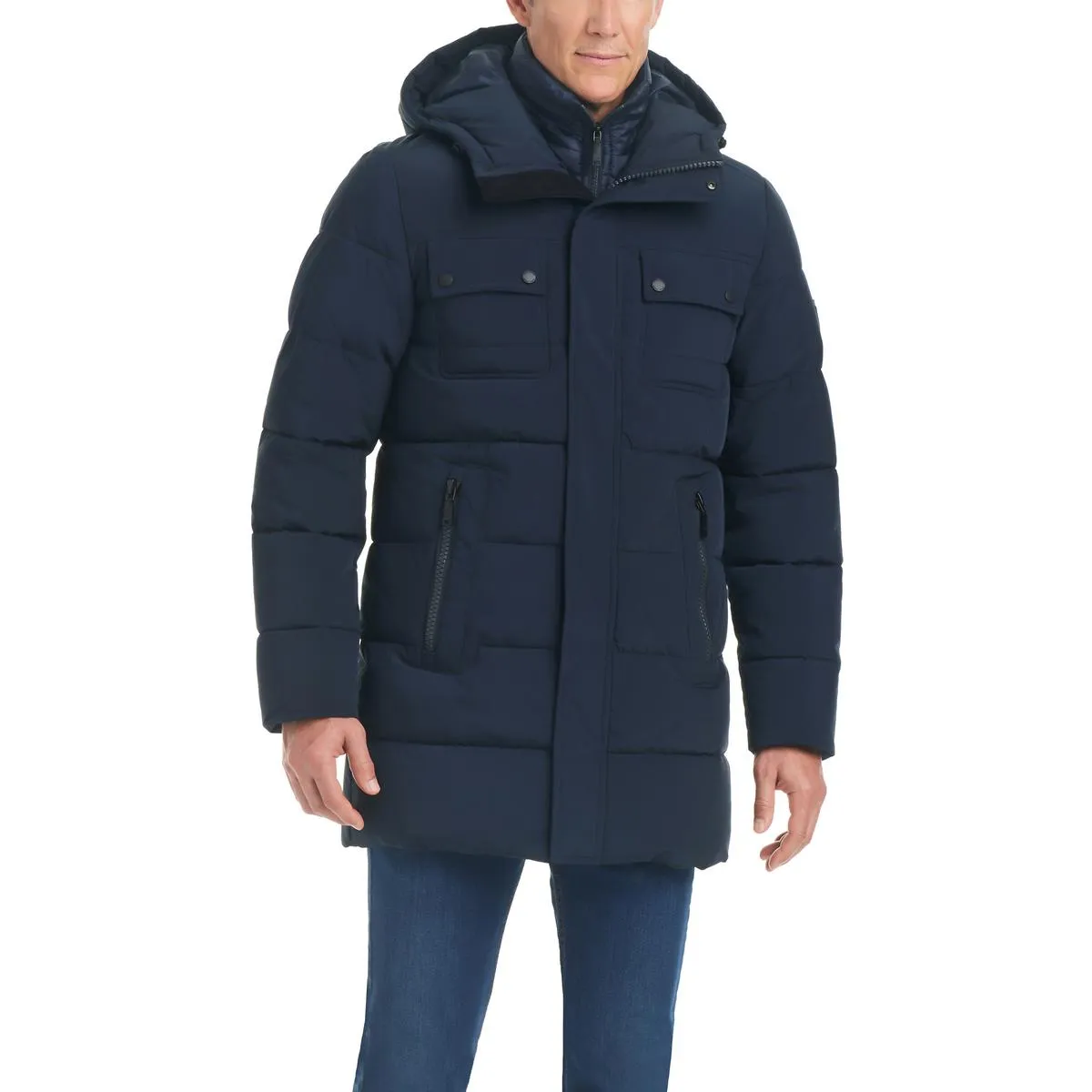 Mens Insulated Hooded Puffer Jacket