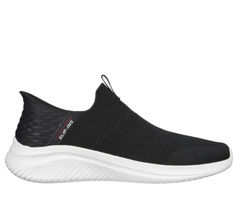 Men's Wide Fit Skechers 232450W Slip-ins Ultra Flex 3.0 - Smooth Step Trainers - Black