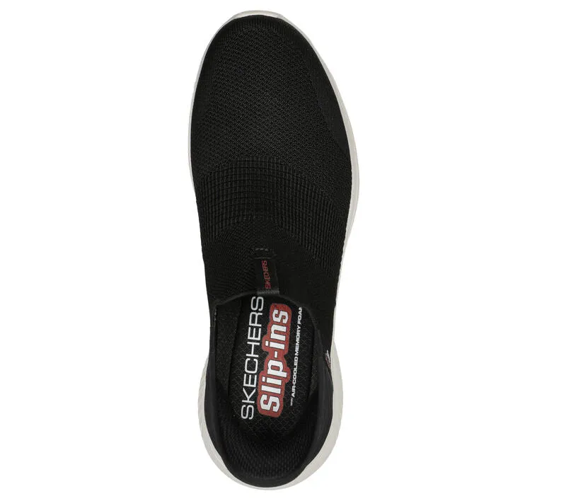 Men's Wide Fit Skechers 232450W Slip-ins Ultra Flex 3.0 - Smooth Step Trainers - Black