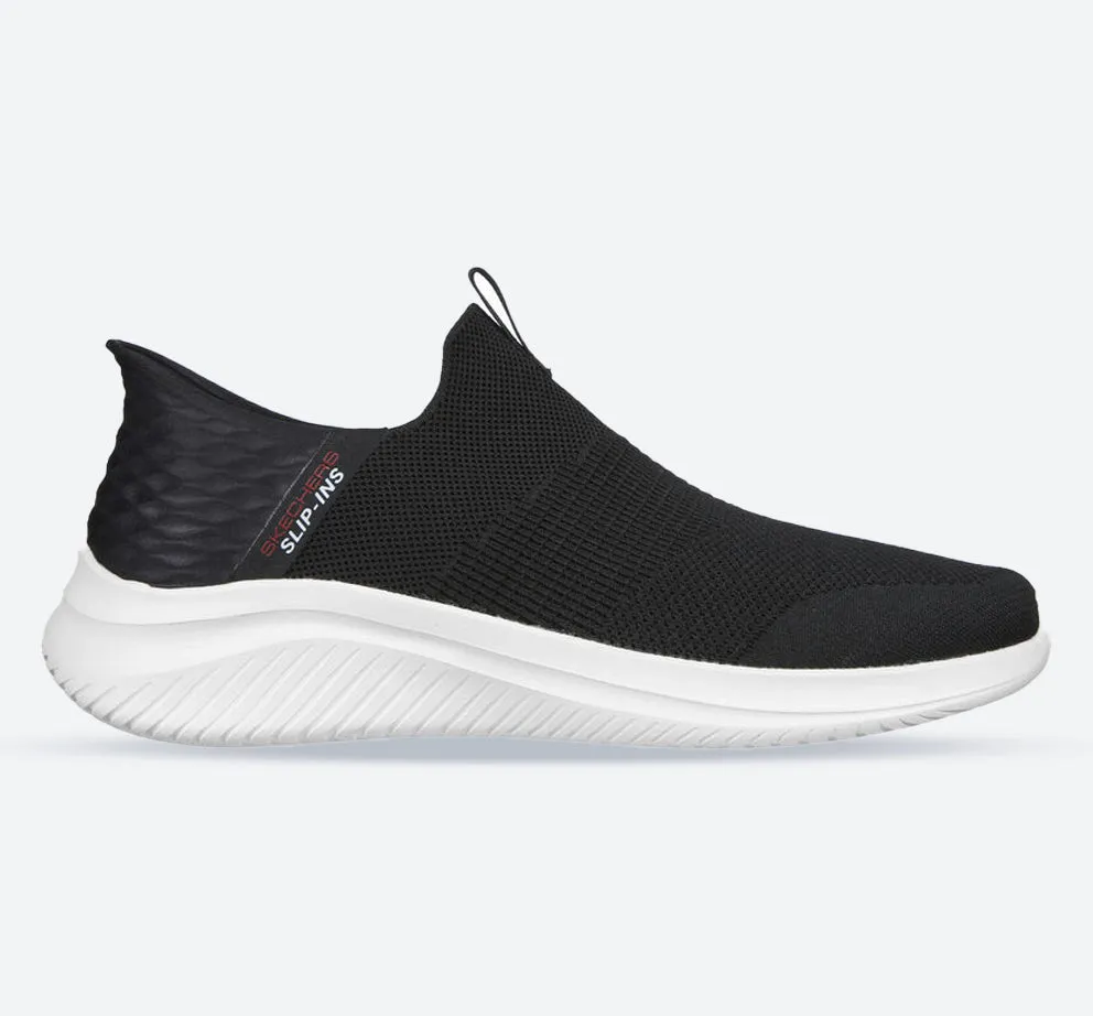 Men's Wide Fit Skechers 232450W Slip-ins Ultra Flex 3.0 - Smooth Step Trainers - Black