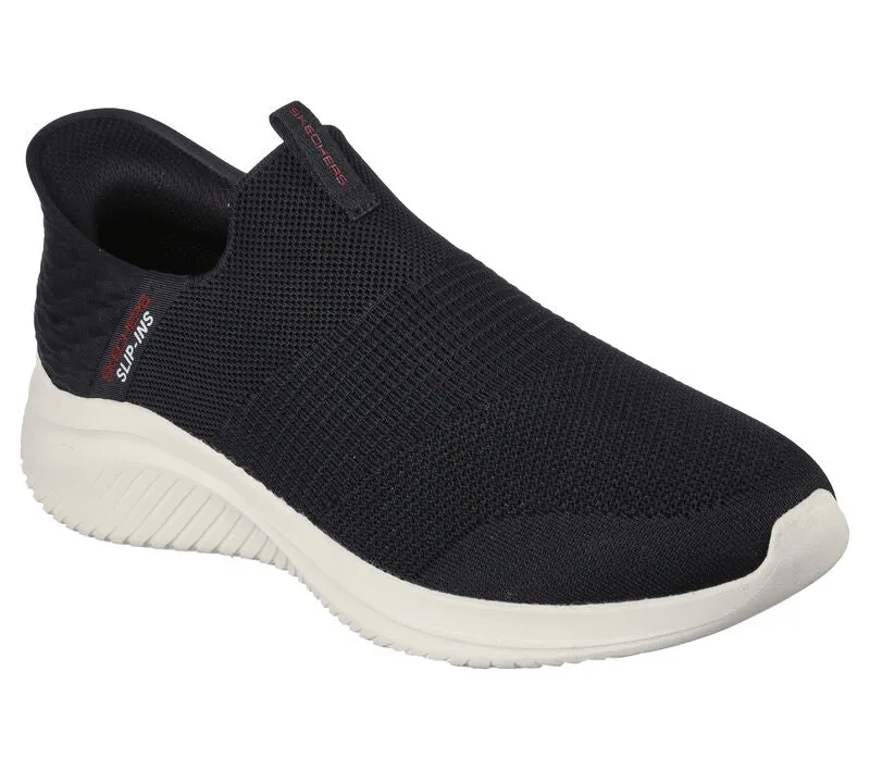 Men's Wide Fit Skechers 232450W Slip-ins Ultra Flex 3.0 - Smooth Step Trainers - Black